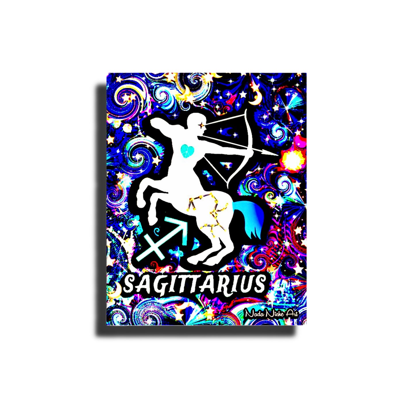 Sagittarius Zodiac Astrology Wall Canvas With The Centaur Archer, Symbol and Star Constellation