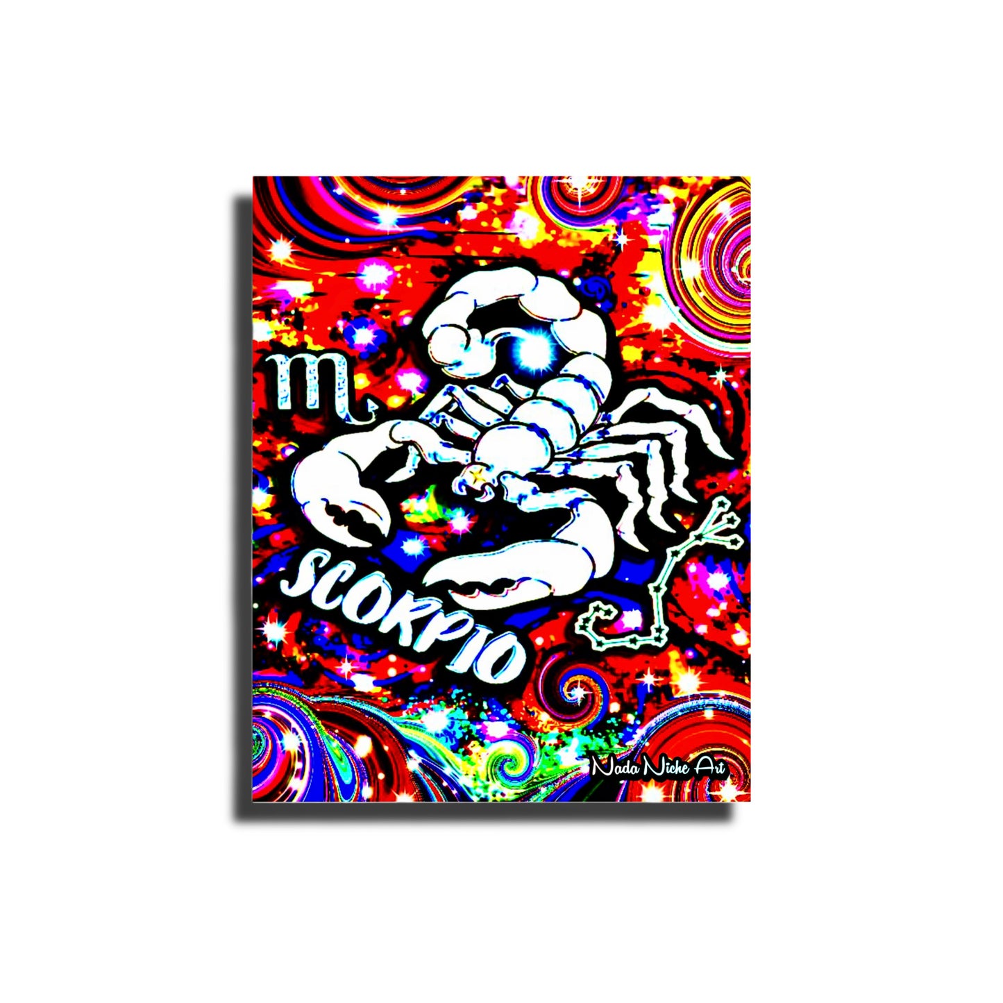 Scorpio Zodiac Astrology Wall Canvas With The Scorpion, Symbol and Star Constellation