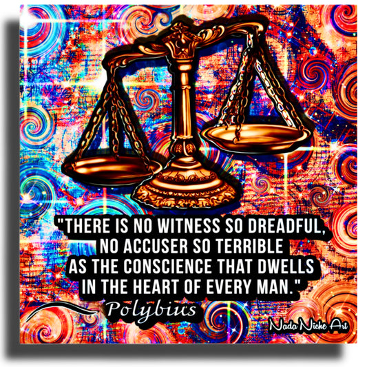 Polybius: “There is No Witness So Dreadful, No Accuser So Terrible As The Conscience That Dwells In The Heart Of Every Man.” ~ Featuring The Scales Of Justice