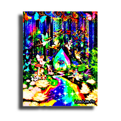 Rainbow River Fairies Forest Hideaway Hut With Butterfly Friends