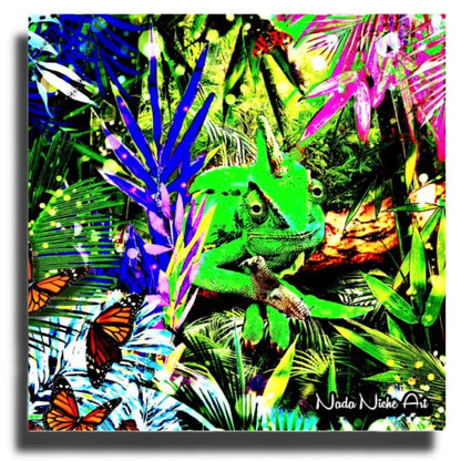 Hiding In Plain Sight ~ Chameleon In A Tropical Rainforest Paradise