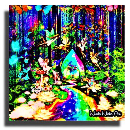 Rainbow River Fairies Forest Hideaway Hut With Butterfly Friends