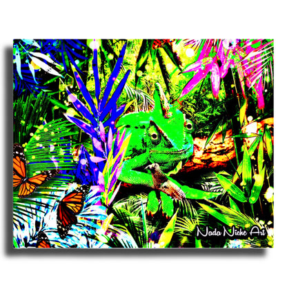 Hiding In Plain Sight ~ Chameleon In A Tropical Rainforest Paradise