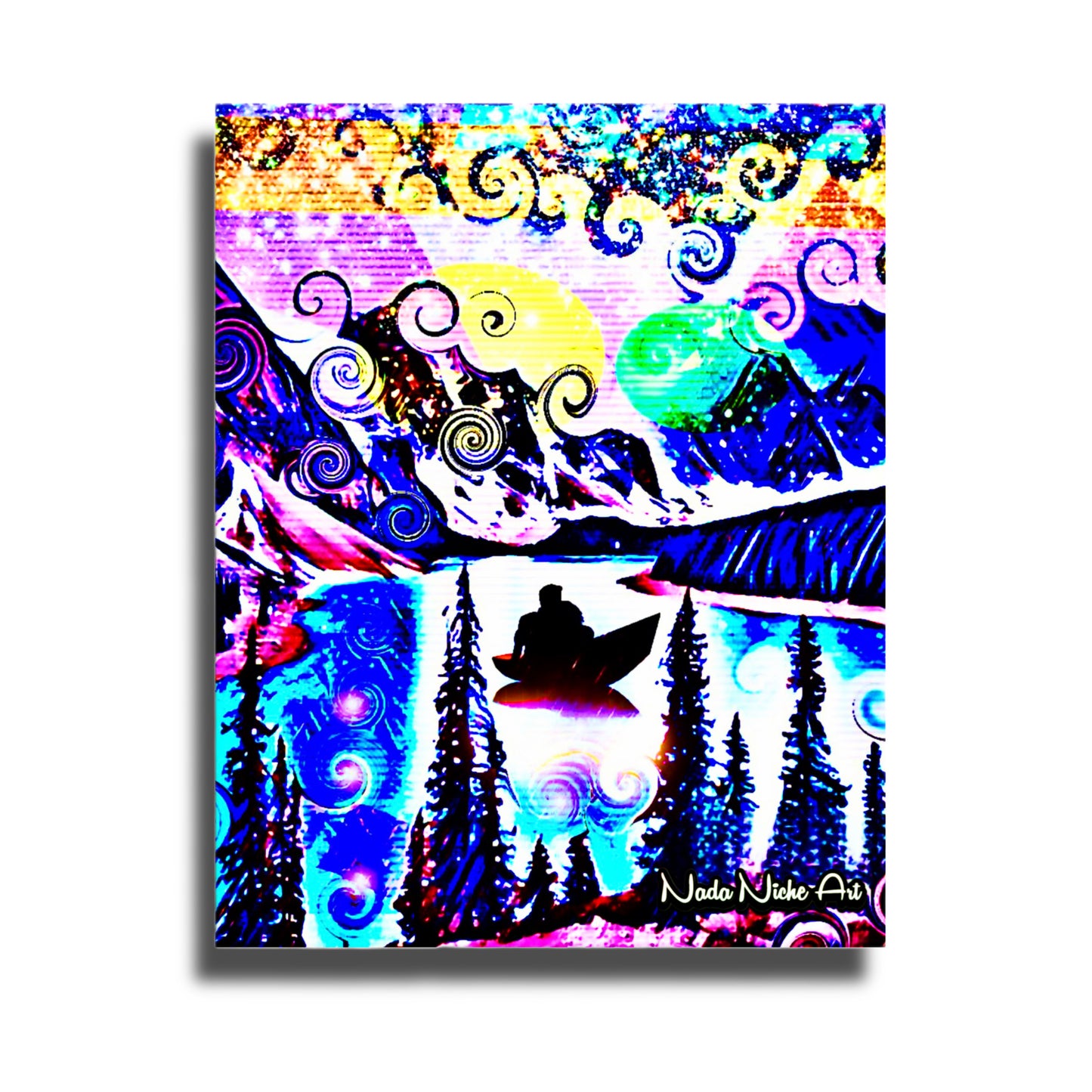 Moonlit Fantasy Boat Ride Down The Glistening River Of Love