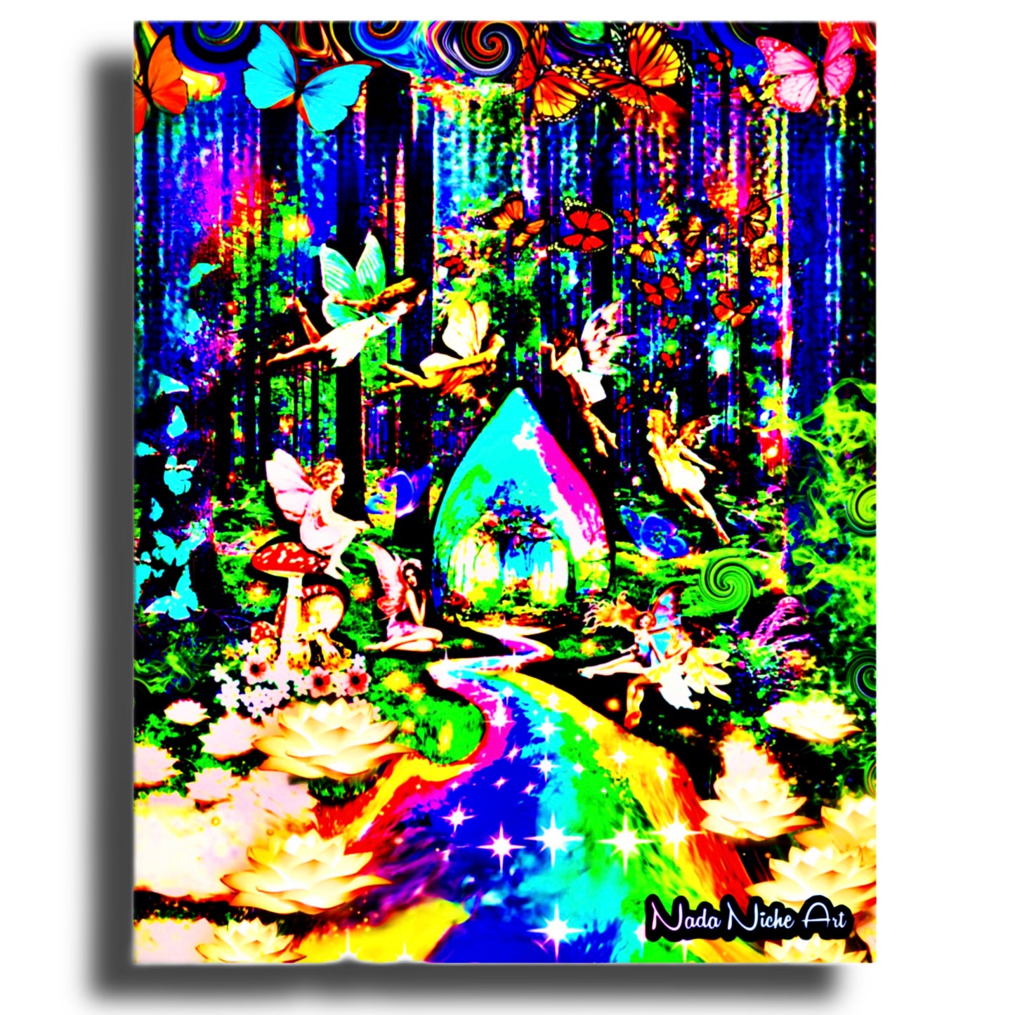 Rainbow River Fairies Forest Hideaway Hut With Butterfly Friends