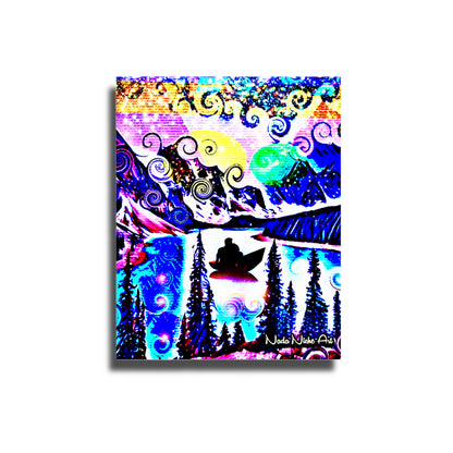Moonlit Fantasy Boat Ride Down The Glistening River Of Love