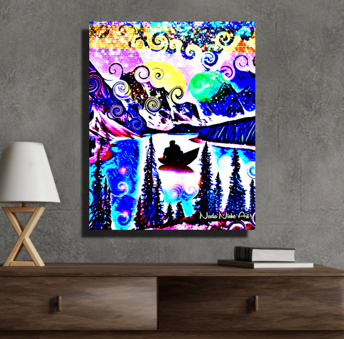 Moonlit Fantasy Boat Ride Down The Glistening River Of Love