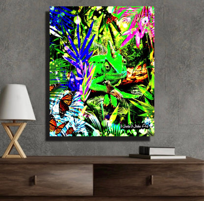 Hiding In Plain Sight ~ Chameleon In A Tropical Rainforest Paradise