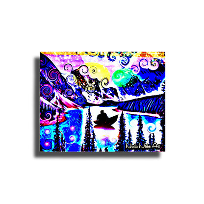 Moonlit Fantasy Boat Ride Down The Glistening River Of Love