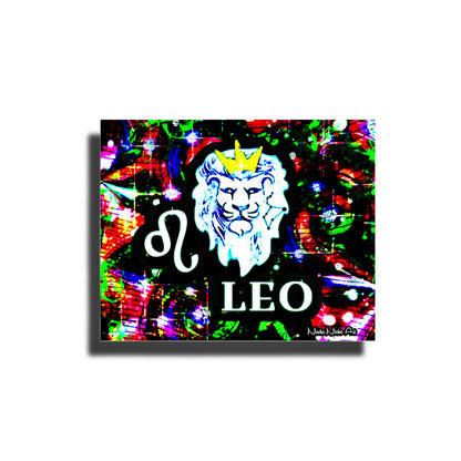 Leo Zodiac Astrology Wall Canvas With The Lion, Symbol and Star Constellation