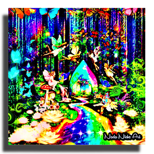 Rainbow River Fairies Forest Hideaway Hut With Butterfly Friends
