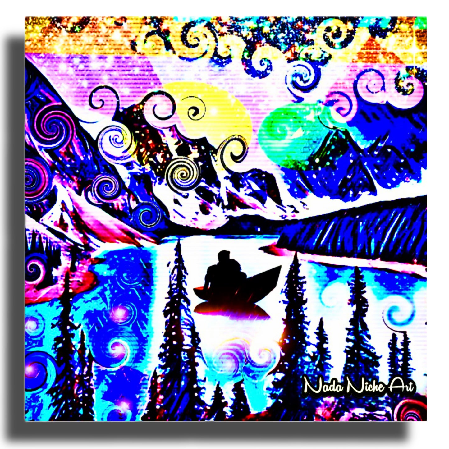 Moonlit Fantasy Boat Ride Down The Glistening River Of Love