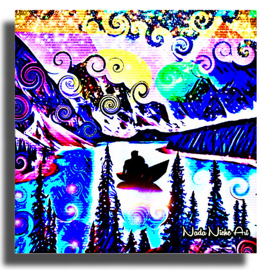 Moonlit Fantasy Boat Ride Down The Glistening River Of Love