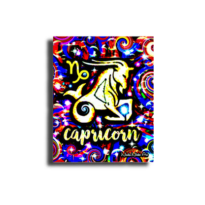 Capricorn Zodiac Astrology Wall Canvas With The Sea-Goat / Goat-Fish, Symbol and Star Constellation