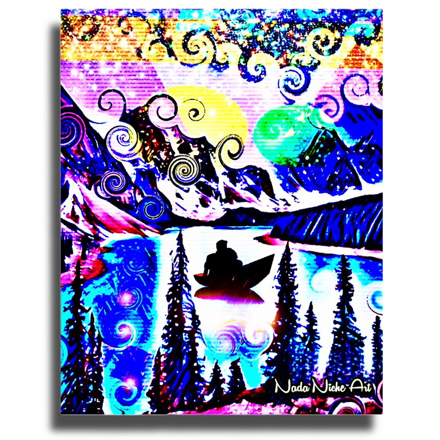 Moonlit Fantasy Boat Ride Down The Glistening River Of Love