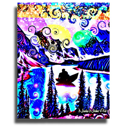 Moonlit Fantasy Boat Ride Down The Glistening River Of Love